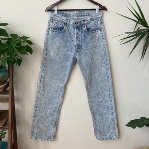 Vintage Levi 501 Acid Wash Jeans Made In USA